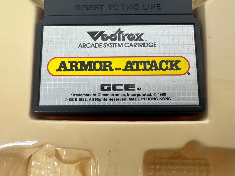 Vintage 1982 Vectrex Armor .. Attack Arcade System Video Game Cartridge With Original Box, Screen Overlay & Instruction Manual - Vectrex Was The Only Home Market Vector Display-Based Stand Alone Gaming Platform [Photo 6]