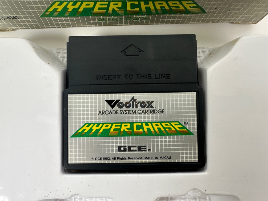 Vintage 1982 Vectrex Hyper Chase Arcade System Video Game Cartridge With Original Box, Screen Overlay & Instruction Manual - Vectrex Was The Only Home Market Vector Display-Based Stand Alone Gaming Platform [Photo 3]