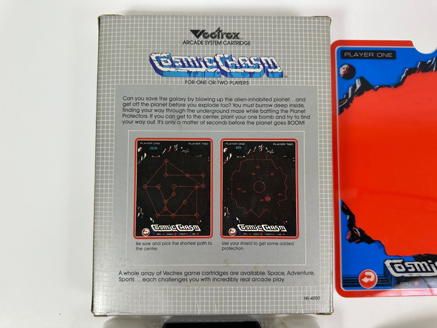 Vintage 1982 Vectrex Cosmic Chasm Arcade System Video Game Cartridge With Original Box, Screen Overlay & Instruction Manual - Vectrex Was The Only Home Market Vector Display-Based Stand Alone Gaming Platform [Photo 7]