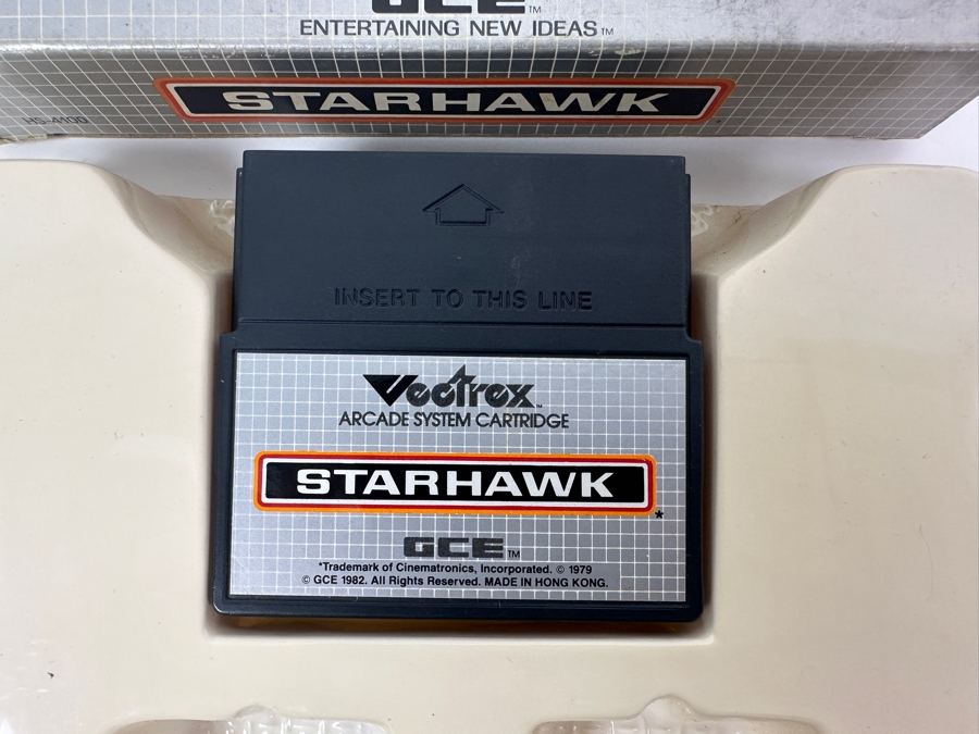 Vintage 1982 Vectrex Starhawk Arcade System Video Game Cartridge With Original Box, Screen Overlay & Instruction Manual - Vectrex Was The Only Home Market Vector Display-Based Stand Alone Gaming Platform [Photo 3]