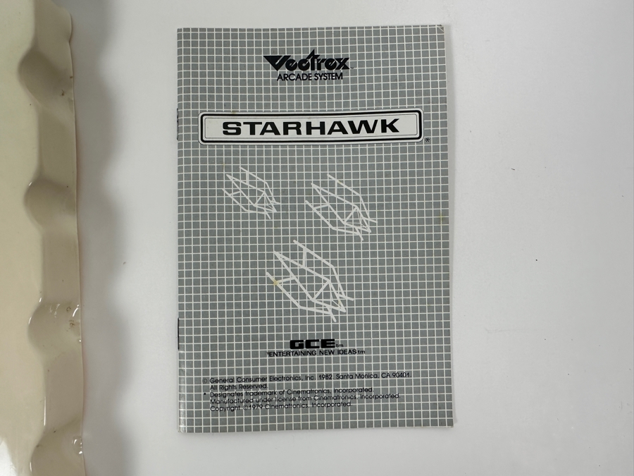 Vintage 1982 Vectrex Starhawk Arcade System Video Game Cartridge With Original Box, Screen Overlay & Instruction Manual - Vectrex Was The Only Home Market Vector Display-Based Stand Alone Gaming Platform [Photo 5]
