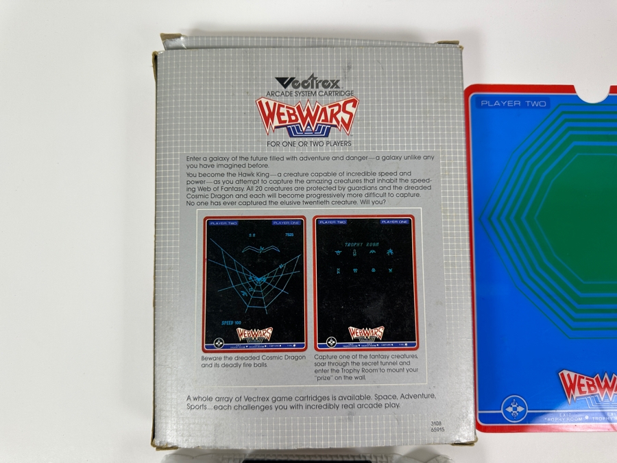 Vintage 1983 Vectrex Web Wars Arcade System Video Game Cartridge With Original Box, Screen Overlay & Instruction Manual - Vectrex Was The Only Home Market Vector Display-Based Stand Alone Gaming Platform [Photo 7]