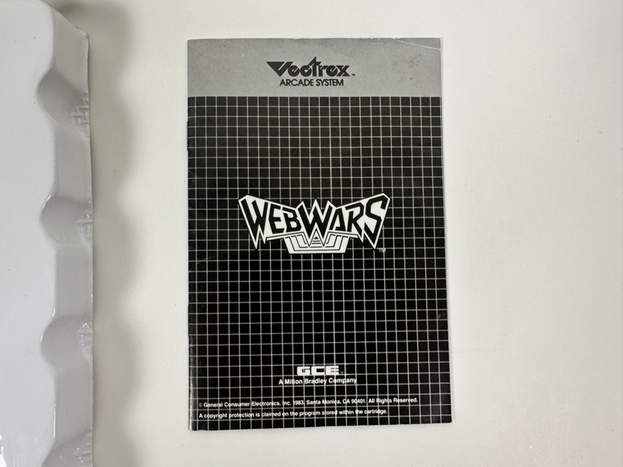 Vintage 1983 Vectrex Web Wars Arcade System Video Game Cartridge With Original Box, Screen Overlay & Instruction Manual - Vectrex Was The Only Home Market Vector Display-Based Stand Alone Gaming Platform [Photo 5]