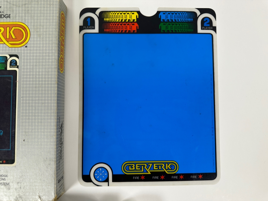 Vintage 1982 Vectrex Berzerk Arcade System Video Game Cartridge With Original Box, Screen Overlay & Instruction Manual - Vectrex Was The Only Home Market Vector Display-Based Stand Alone Gaming Platform [Photo 4]