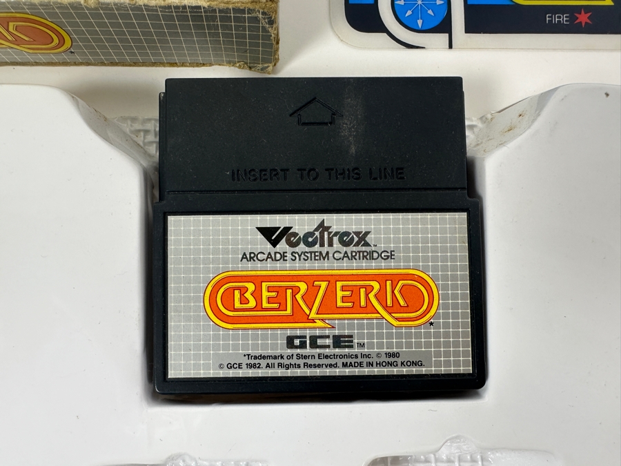 Vintage 1982 Vectrex Berzerk Arcade System Video Game Cartridge With Original Box, Screen Overlay & Instruction Manual - Vectrex Was The Only Home Market Vector Display-Based Stand Alone Gaming Platform [Photo 3]