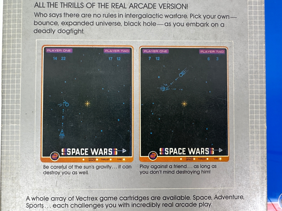 Vintage 1982 Vectrex Space Wars Arcade System Video Game Cartridge With Original Box, Screen Overlay & Instruction Manual - Vectrex Was The Only Home Market Vector Display-Based Stand Alone Gaming Platform [Photo 8]