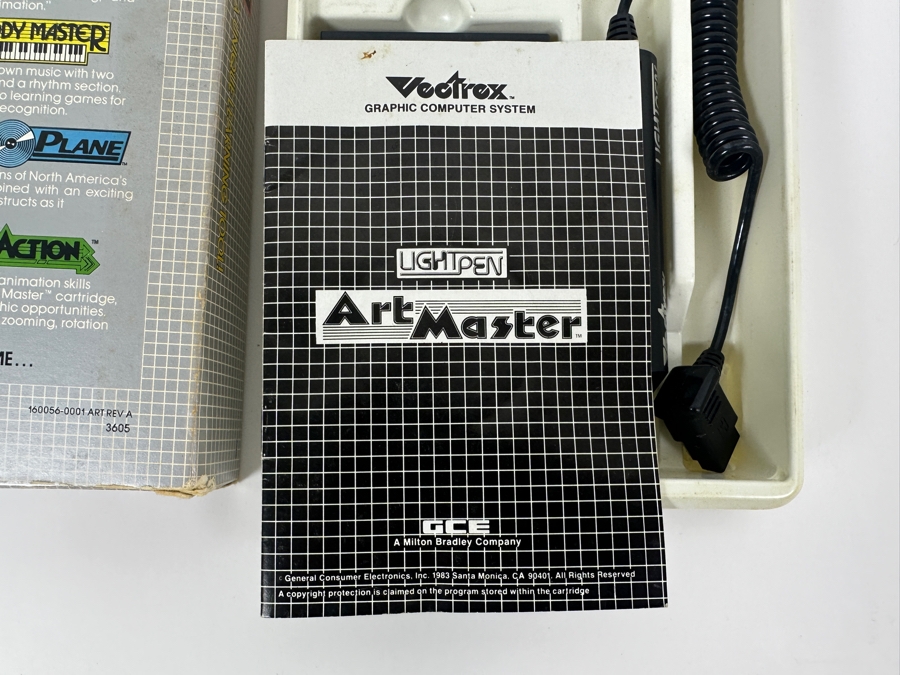 Vintage 1982 Vectrex Art Master Arcade System Video Game Cartridge With Light Pen, Original Box, Screen Overlay & Instruction Manual - Vectrex Was The Only Home Market Vector Display-Based Stand Alone Gaming Platform [Photo 9]