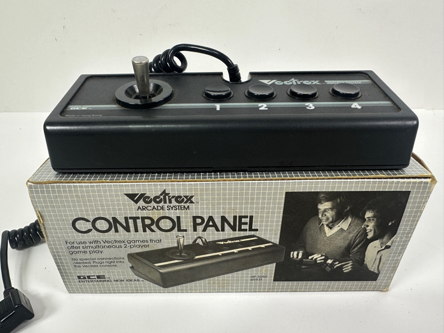 Vintage 1982 Vectrex Arcade System Video Game Control Panel With Box - Vectrex Was The Only Home Market Vector Display-Based Stand Alone Gaming Platform [Photo 2]