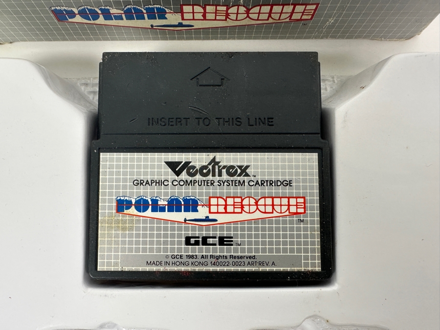 Vintage 1983 Vectrex Polar Rescue Arcade System Video Game Cartridge With Original Box, Screen Overlay & Instruction Manual - Vectrex Was The Only Home Market Vector Display-Based Stand Alone Gaming Platform	 [Photo 3]