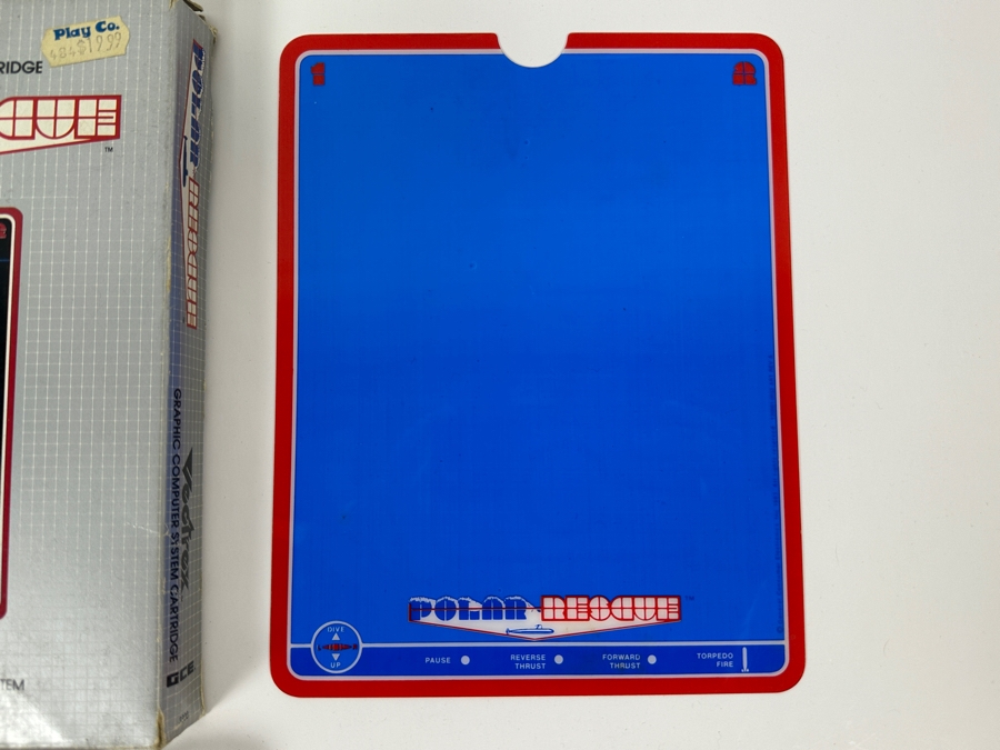 Vintage 1983 Vectrex Polar Rescue Arcade System Video Game Cartridge With Original Box, Screen Overlay & Instruction Manual - Vectrex Was The Only Home Market Vector Display-Based Stand Alone Gaming Platform	 [Photo 4]