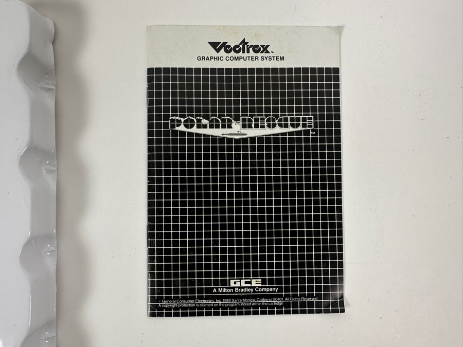 Vintage 1983 Vectrex Polar Rescue Arcade System Video Game Cartridge With Original Box, Screen Overlay & Instruction Manual - Vectrex Was The Only Home Market Vector Display-Based Stand Alone Gaming Platform	 [Photo 5]
