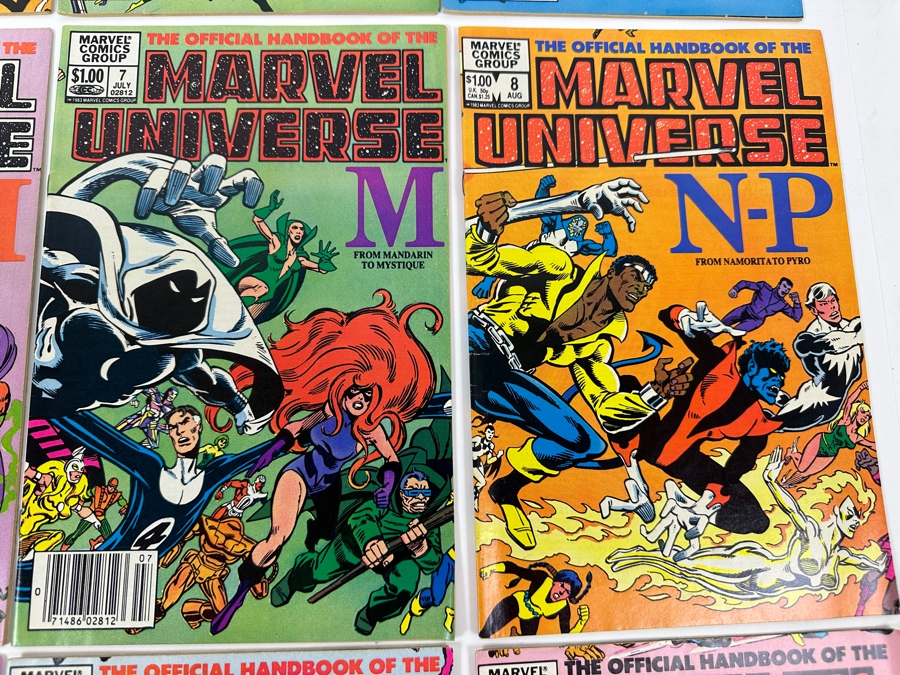(12) Vintage 1983 The Official Handbook Of The Marvel Universe Vol. 1 No. 1 - 12 Comic Books [Photo 5]