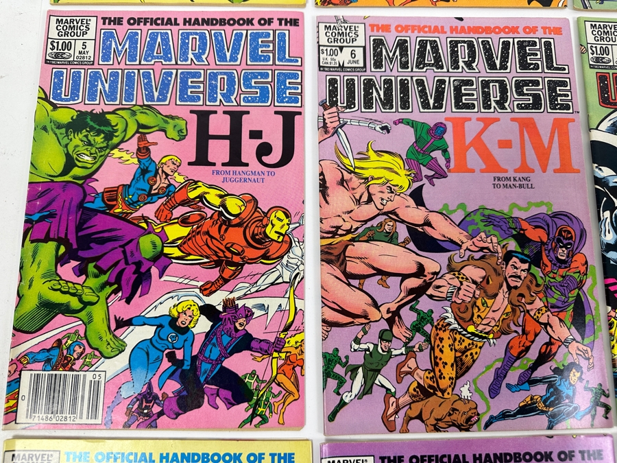 (12) Vintage 1983 The Official Handbook Of The Marvel Universe Vol. 1 No. 1 - 12 Comic Books [Photo 4]