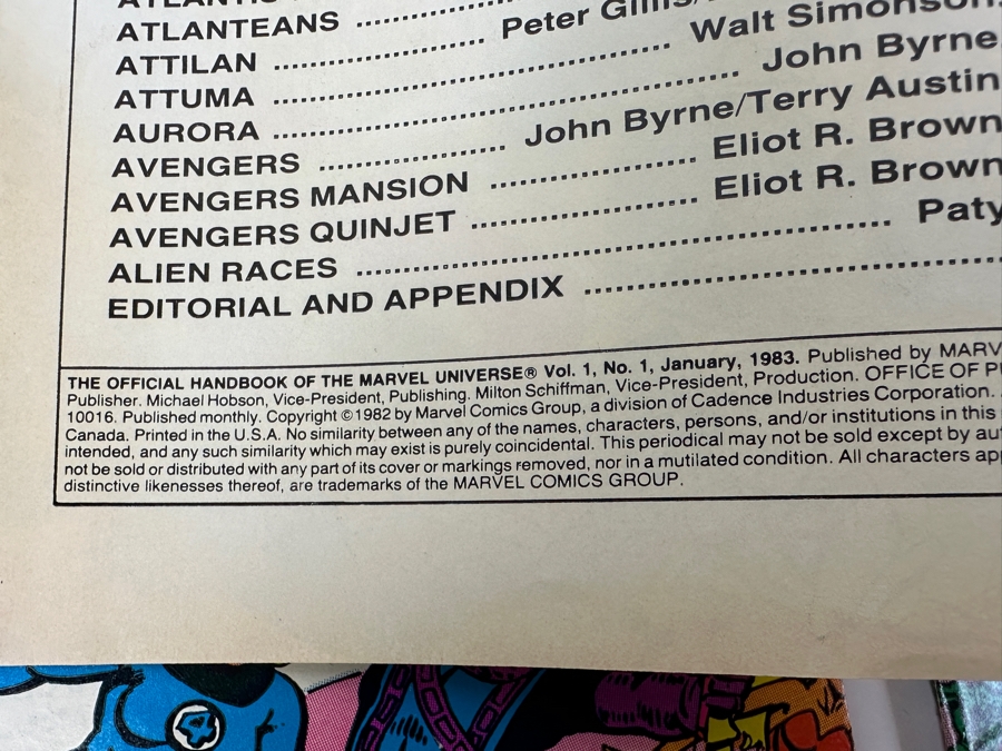 (12) Vintage 1983 The Official Handbook Of The Marvel Universe Vol. 1 No. 1 - 12 Comic Books [Photo 9]