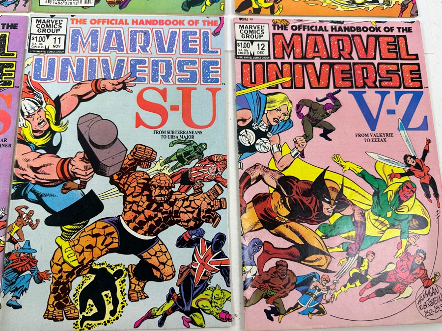 (12) Vintage 1983 The Official Handbook Of The Marvel Universe Vol. 1 No. 1 - 12 Comic Books [Photo 7]