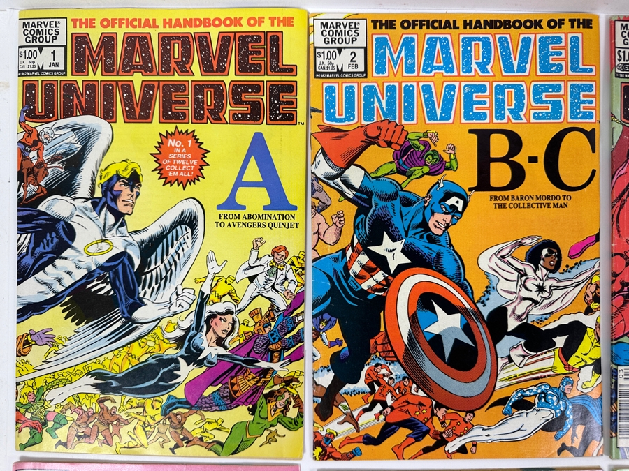 (12) Vintage 1983 The Official Handbook Of The Marvel Universe Vol. 1 No. 1 - 12 Comic Books [Photo 2]