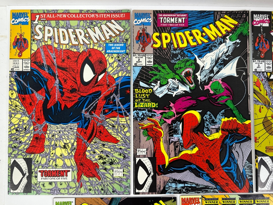 (7) Vintage 1990 Marvel Comics Spider-Man Comic Books #1 - #7 Todd McFarlane [Photo 2]