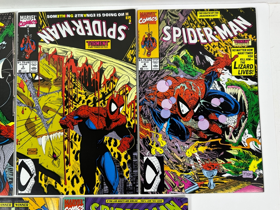 (7) Vintage 1990 Marvel Comics Spider-Man Comic Books #1 - #7 Todd McFarlane [Photo 4]