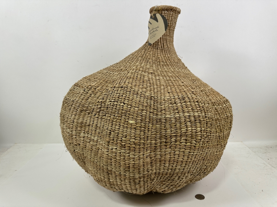 Handmade Woven Basket From Zimbabwe 22'H Retails $104 [Photo 2]