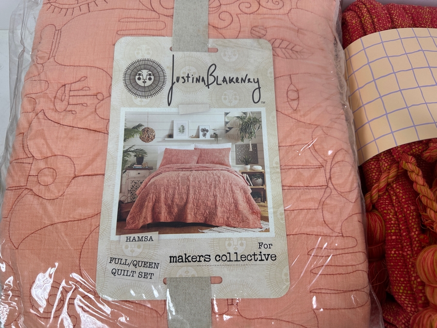 New Justina Blakeney Hamsa Full/Queen Quilt with Kip&Co 100% Cotton Tassel Throw 180cm x 230cm [Photo 2]