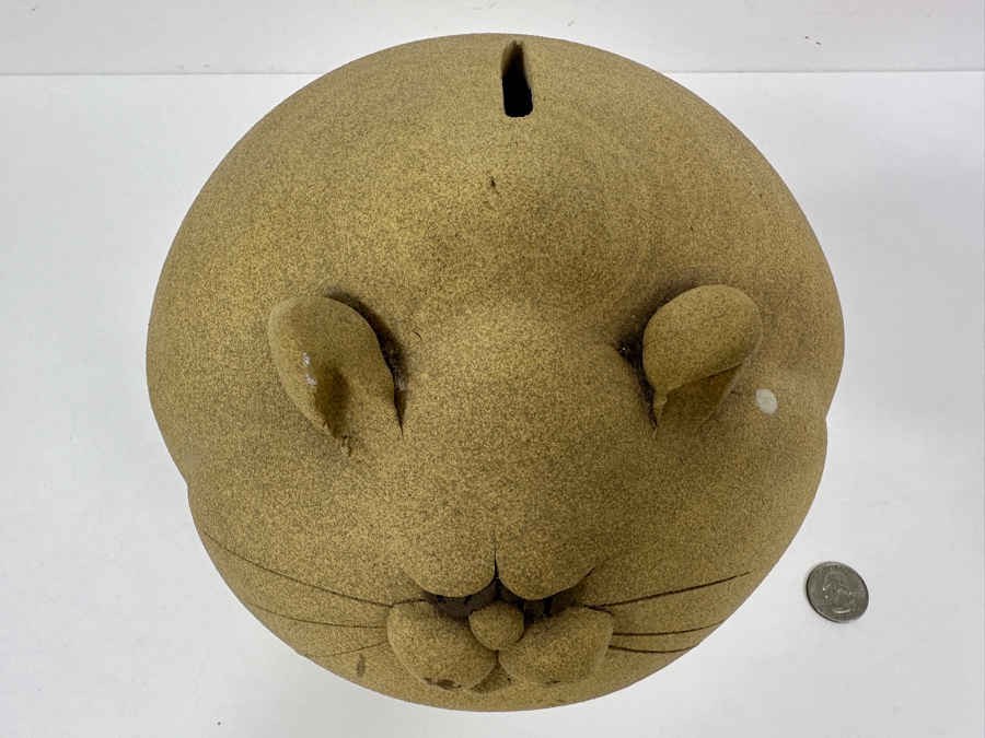 Art Pottery Fat Cat Piggy Bank 7'H [Photo 3]