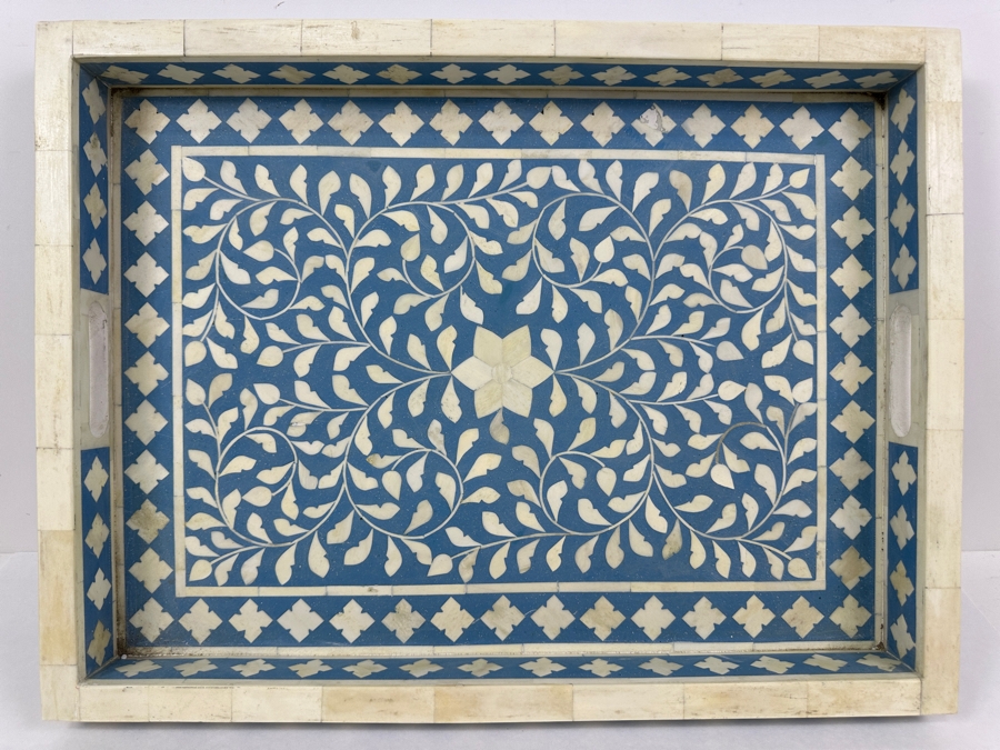 Bone Inlay Serving Tray 20 X 15.5 [Photo 2]