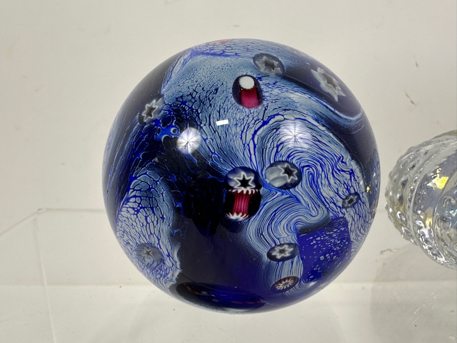 (5) Art Glass Paperweights Including Two Svoboda Czech Republic Karlov Paperweights [Photo 7]