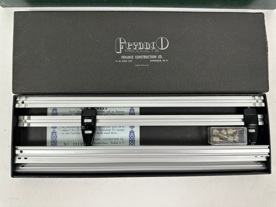 New Ferance Construction Co. Drafting Tool Beam, New K&E Keuffel & Esser Co. Paragon Ruler, Acu-Arc Ruler & Alteneder 612 Protractor Tool [Photo 2]