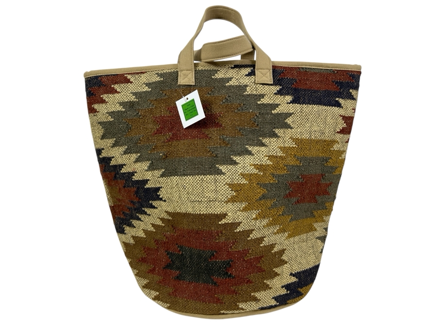 Large Jute Tote 24'W x 16H x 20H