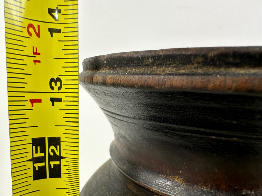 Primitive Turned Wooden Jug Vessel 13.5'H [Photo 10]