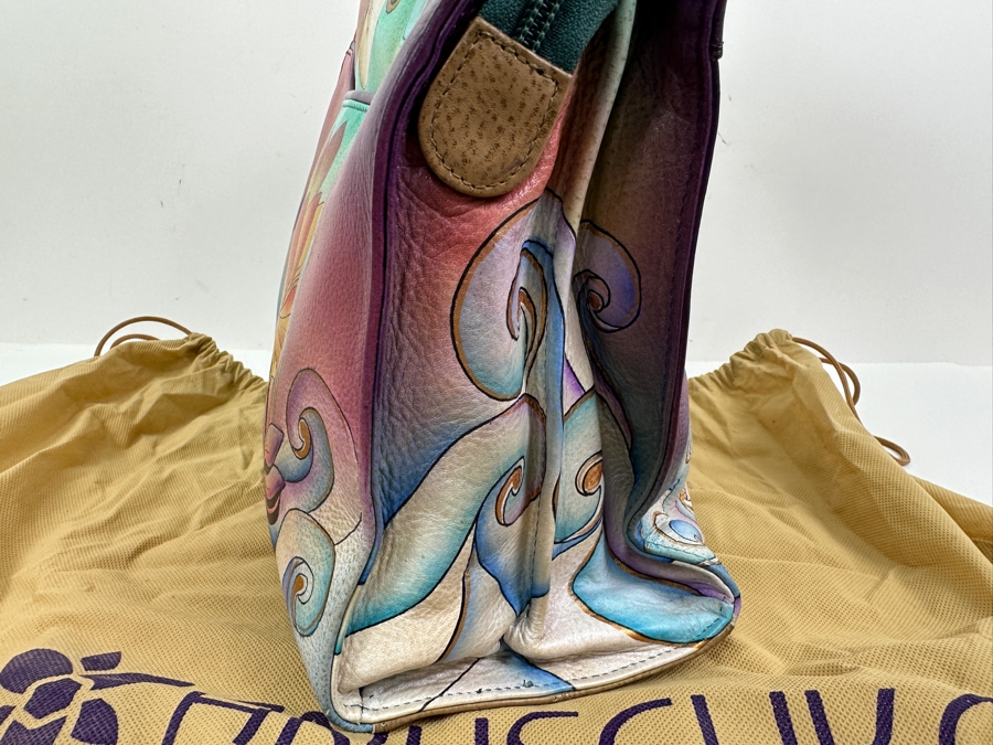 New Anuschka Hand Painted Leather Handbag 12'W x 5'D x 9'H [Photo 6]