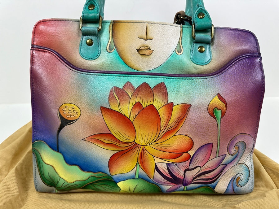 New Anuschka Hand Painted Leather Handbag 12'W x 5'D x 9'H [Photo 7]
