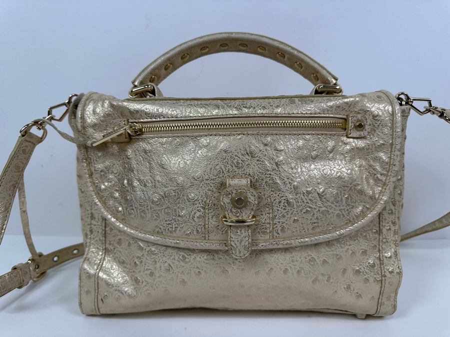 Rebecca Minkoff Shimmer Studded Leather Shoulder Bag 12'W x 4'D x 9'H [Photo 2]