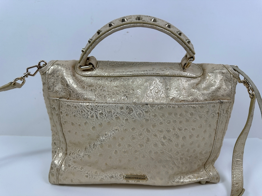 Rebecca Minkoff Shimmer Studded Leather Shoulder Bag 12'W x 4'D x 9'H [Photo 3]
