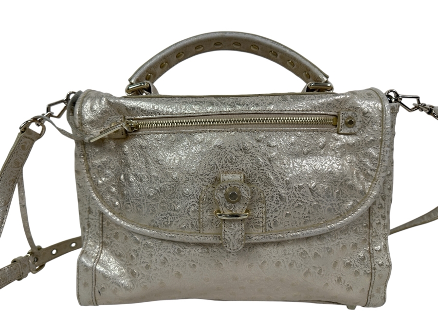 Rebecca Minkoff Shimmer Studded Leather Shoulder Bag 12'W x 4'D x 9'H