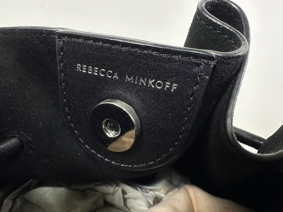 New Rebecca Minkoff Lulu Black Suede and Leather Shoulder Bag 10'W x 4'D x 12'H [Photo 5]