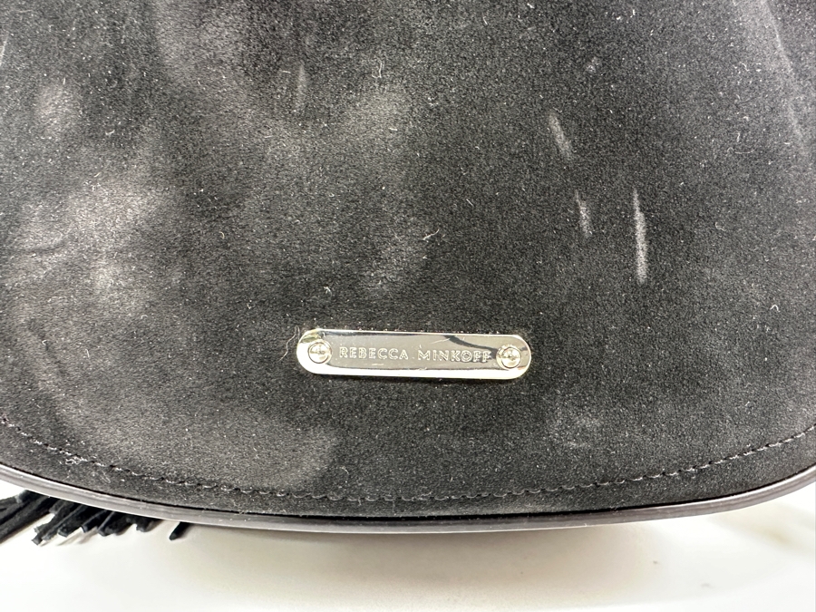 New Rebecca Minkoff Lulu Black Suede and Leather Shoulder Bag 10'W x 4'D x 12'H [Photo 7]