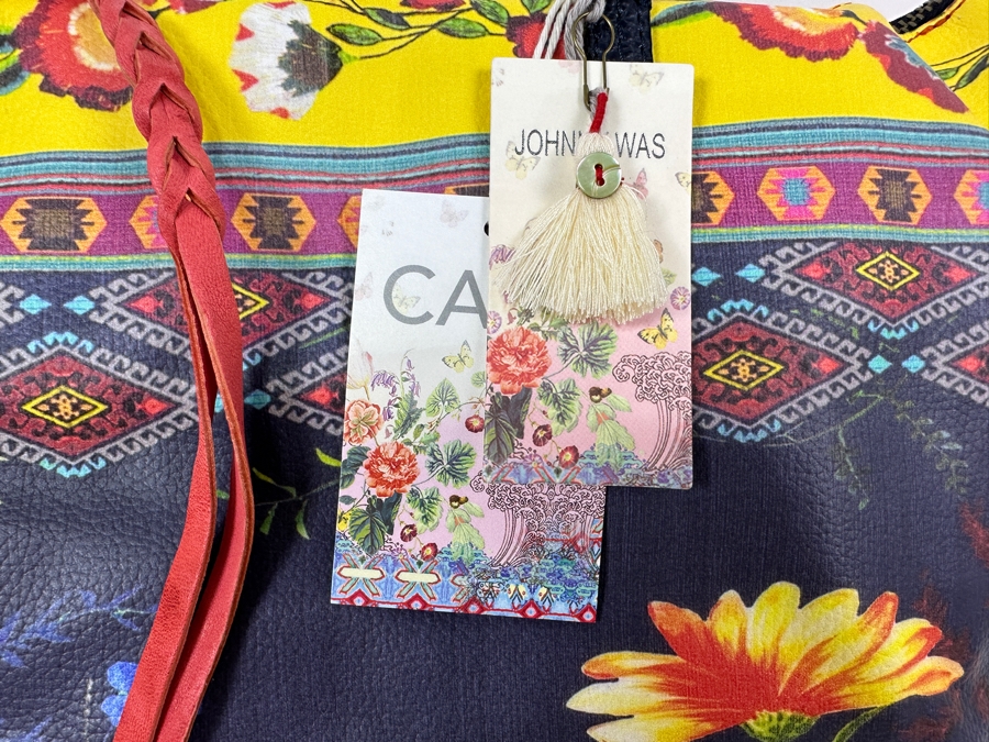  New Johnny Was Bali Printed Multicolor Zip Tote 14'W x 6'D x 12'H Retails $425 [Photo 2]