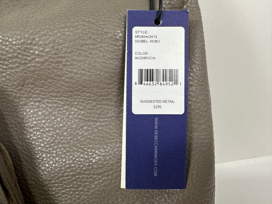 New Rebecca Minkoff Leather Hobo Color - Mushroom 14'W x 5'D X 12'H Retails $295 [Photo 4]