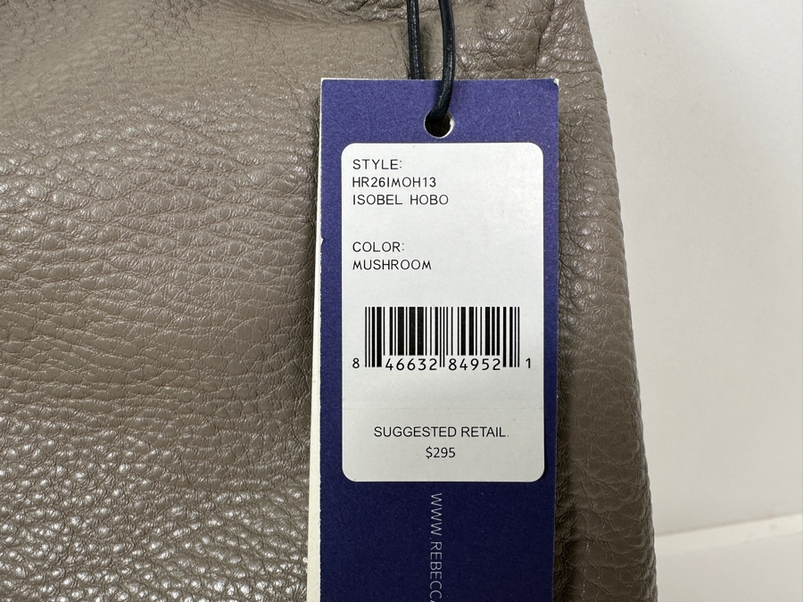 New Rebecca Minkoff Leather Hobo Color - Mushroom 14'W x 5'D X 12'H Retails $295 [Photo 5]
