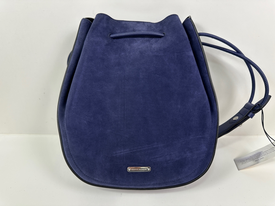 New Rebecca Minkoff Lulu Twilight Color Lulu Suede and Leather Shoulder Bag 11.5'W x 3.5'D x 12.5'H [Photo 6]