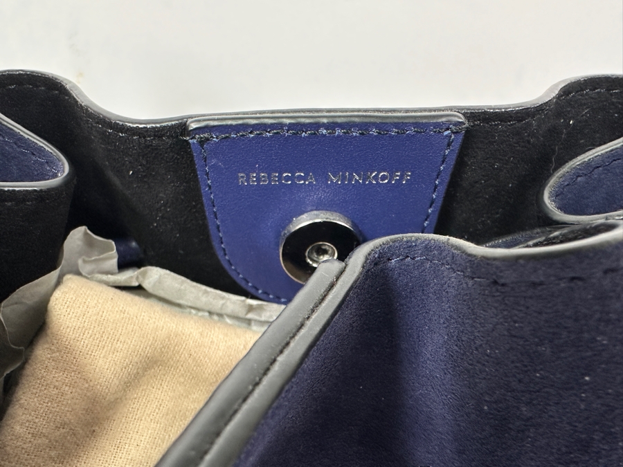 New Rebecca Minkoff Lulu Twilight Color Lulu Suede and Leather Shoulder Bag 11.5'W x 3.5'D x 12.5'H [Photo 5]