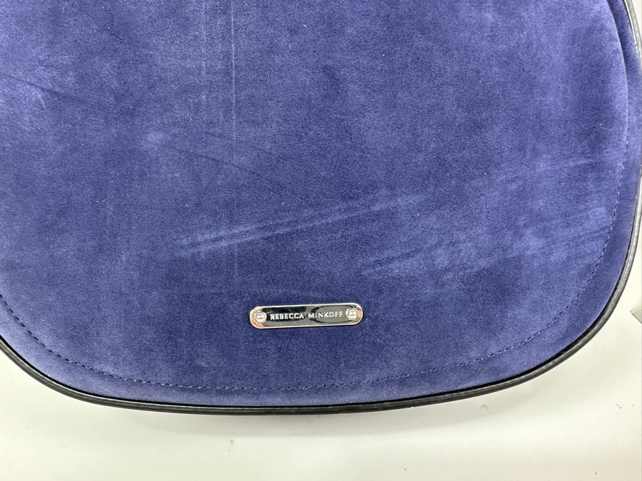 New Rebecca Minkoff Lulu Twilight Color Lulu Suede and Leather Shoulder Bag 11.5'W x 3.5'D x 12.5'H [Photo 7]