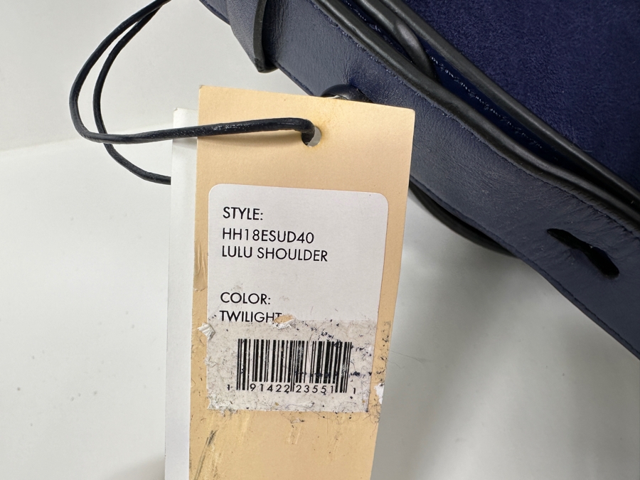 New Rebecca Minkoff Lulu Twilight Color Lulu Suede and Leather Shoulder Bag 11.5'W x 3.5'D x 12.5'H [Photo 4]