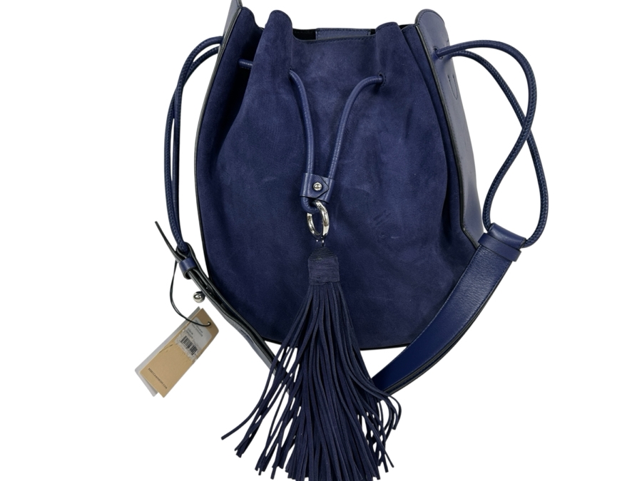 New Rebecca Minkoff Lulu Twilight Color Lulu Suede and Leather Shoulder Bag 11.5'W x 3.5'D x 12.5'H [Photo 1]