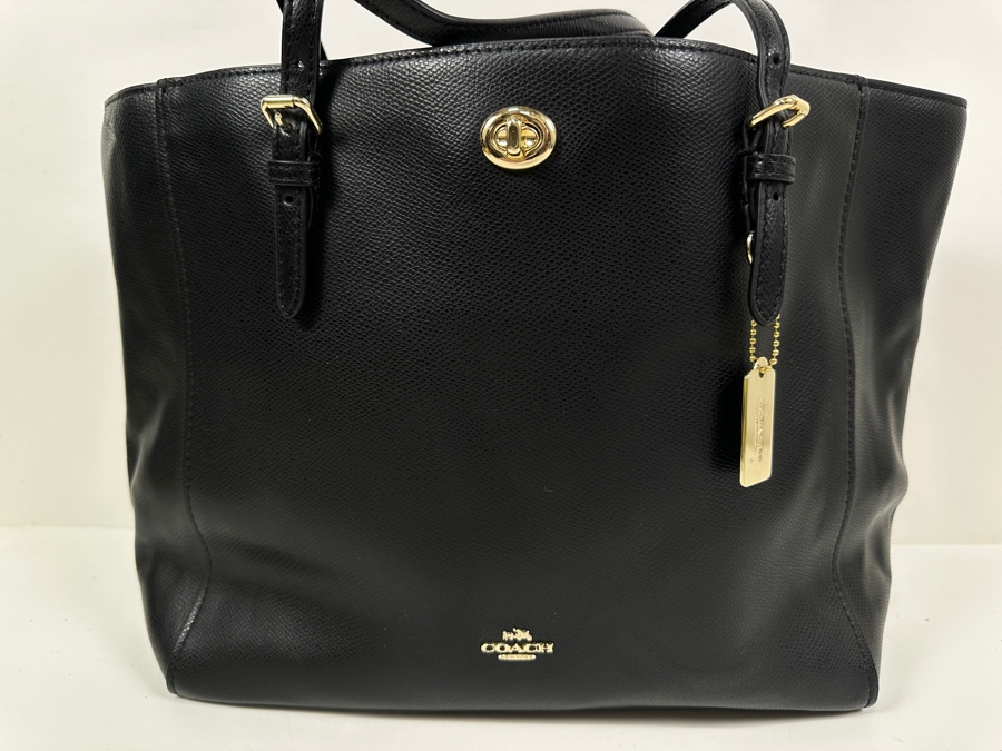 Coach Leather Tote Handbag 12'W x 5'D x 10.5'H [Photo 2]