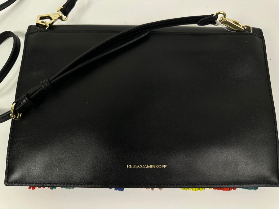 New Rebecca Minkoff Leather Shoulder Bag with Colored Tassels 11.5'W x 1'D x 8'H [Photo 3]