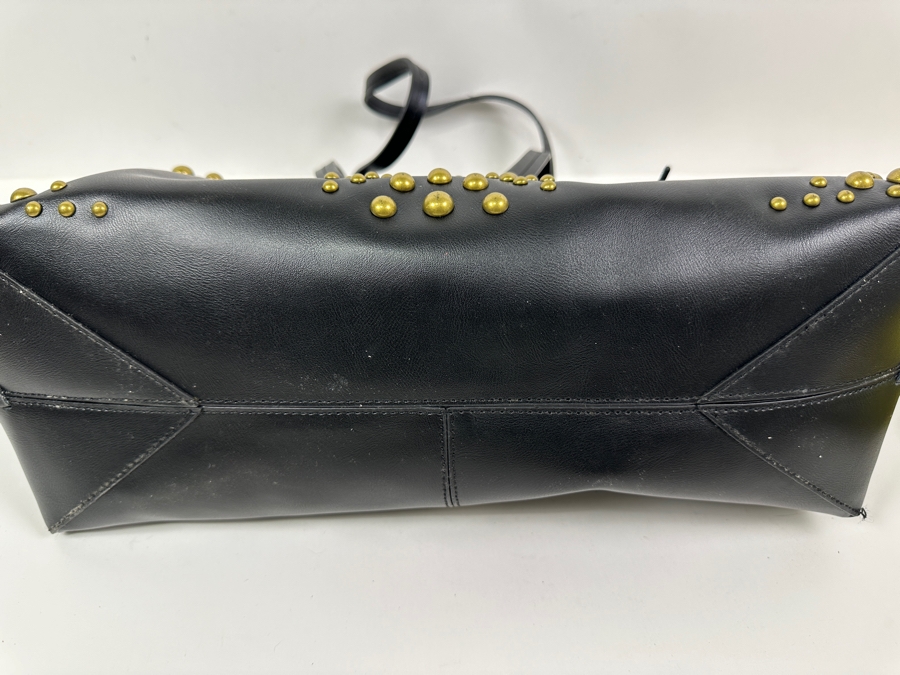 Rebecca Minkoff Leather Studded Tote Handbag 16'W x 6'D x 12'H [Photo 7]