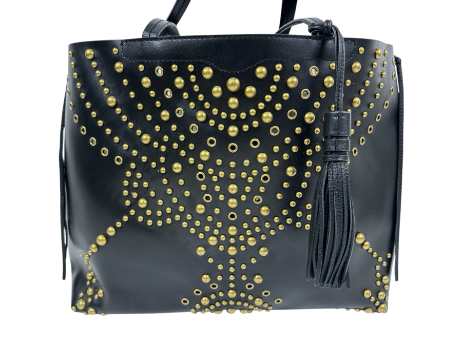 Rebecca Minkoff Leather Studded Tote Handbag 16'W x 6'D x 12'H
