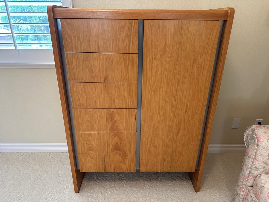 Vintage Roger Rougier Furniture Highboy Dresser Chest Of Drawers Cabinet [Photo 4]